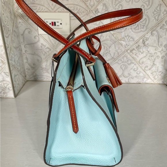Dooney & Bourke - Pebbled Gain Leather Shoulder Bag - Pale Blue - Picture 5 of 12